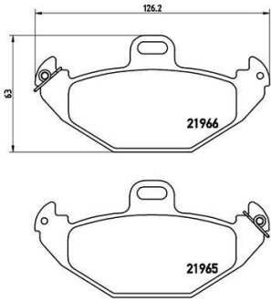 Гальмівні колодки, дискові BREMBO P 68 021