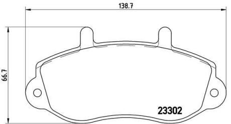 Комплект гальмівних колодок з 4 шт. дисків BREMBO P 68 025