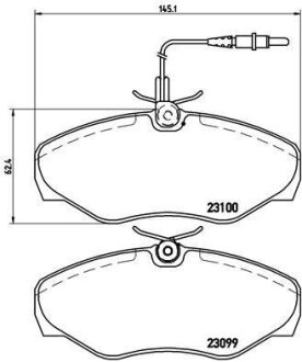Комплект тормозных колодок, дисковый тормоз BREMBO P 68 026