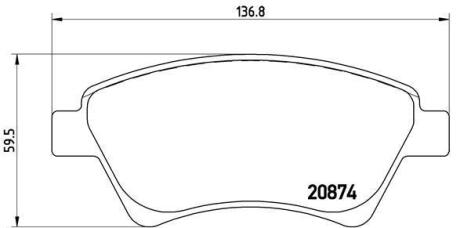 Комплект гальмівних колодок з 4 шт. дисків BREMBO P 68 034