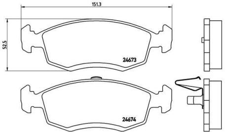 Колодки тормозные RENAULT/ВАЗ LOGAN/LARGUS 04- перед. с датчиком (торм.сист. TEVES) BREMBO P 68 039