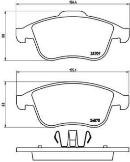 Гальмівні колодки дискові BREMBO P 68 045