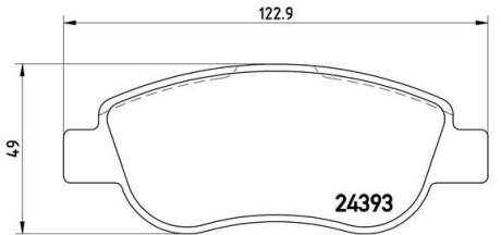 Гальмiвнi колодки, к-кт. (Колодки тормозные дисковые, к-кт.) BREMBO P 68 049