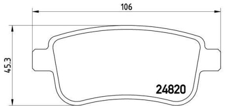 Колодки тормозные RENAULT FLUENCE/SCENIC 09- задн. BREMBO P 68 054
