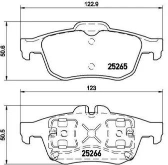 Гальмівні колодки, дискові BREMBO P 68 057