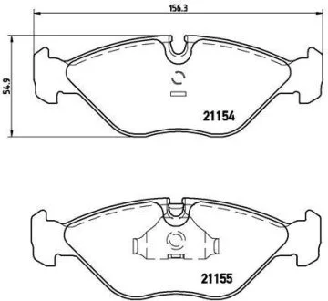 Колодки тормозные дисковые, комплект BREMBO P 71 005