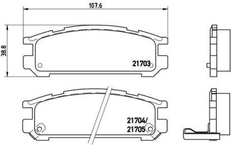 Гальмівні колодки, дискові BREMBO P 78 005