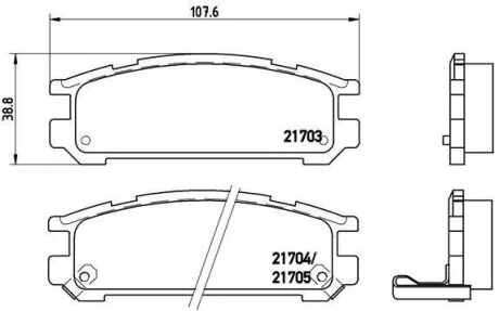 Гальмівні колодки, дискові BREMBO P 78 005