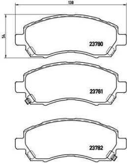 Гальмівні колодки, дискові BREMBO P 78 009