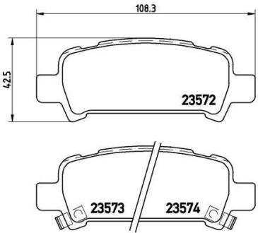 Комплект гальмівних колодок з 4 шт. дисків BREMBO P 78 011