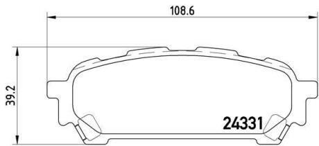 Комплект гальмівних колодок з 4 шт. дисків BREMBO P 78 014
