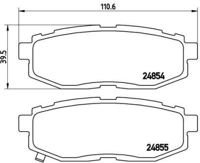 Комплект гальмівних колодок з 4 шт. дисків BREMBO P 78 018