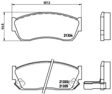 Гальмівні колодки, дискові BREMBO P 79 005