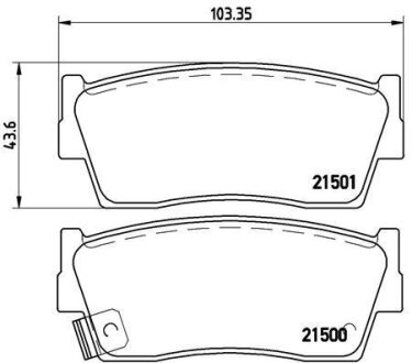 Гальмівні колодки, дискові BREMBO P 79 006