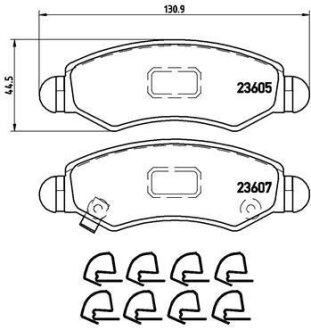 Колодки тормозные SUZUKI WAGON 01- 1.0-1.3/1.3 DIESEL перед. BREMBO P 79 015