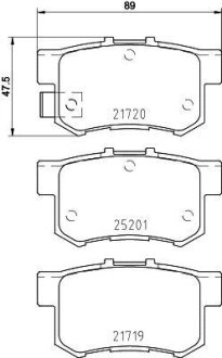 Гальмiвнi колодки, к-кт. (Колодки тормозные дисковые, к-кт.) BREMBO P 79 027