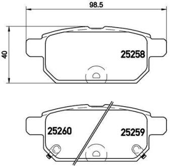 Комплект гальмівних колодок - дискові BREMBO P 79 029