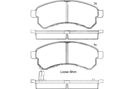 Гальмівні колодки, дискові BREMBO P 82 004