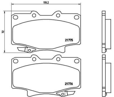 Гальмівні колодки, дискові BREMBO P 83 025