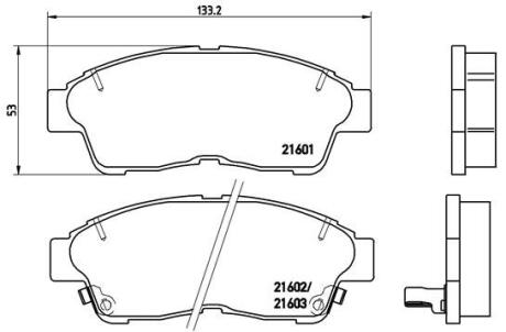 Комплект гальмівних колодок з 4 шт. дисків BREMBO P 83 034