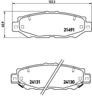 Гальмівні колодки, дискове гальмо (набір) BREMBO P 83 038