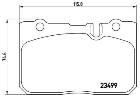 Гальмiвнi колодки, к-кт. (Колодки тормозные дисковые, к-кт.) BREMBO P 83 039