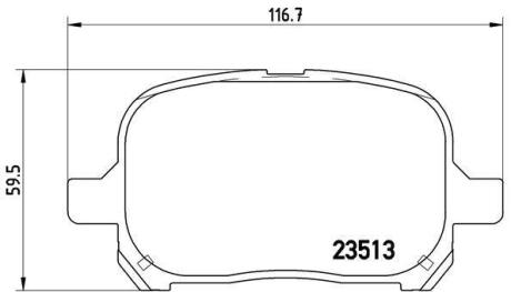 Комплект гальмівних колодок BREMBO P 83 040