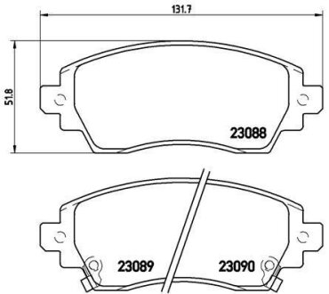 Гальмівні колодки, дискове гальмо (набір) BREMBO P 83 042