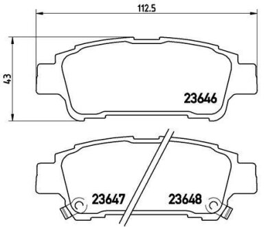 Гальмівні колодки, дискові BREMBO P 83 056
