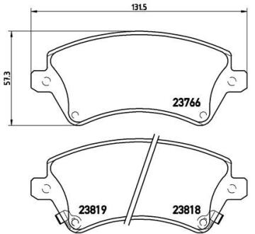 Комплект гальмівних колодок з 4 шт. дисків BREMBO P 83 064