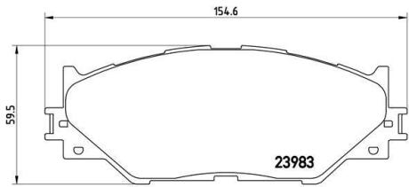 Комплект гальмівних колодок BREMBO P 83 074