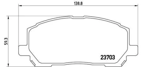Гальмiвнi колодки, к-кт. (Колодки тормозные дисковые, к-кт.) BREMBO P 83 078