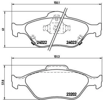 Гальмівні колодки дискові BREMBO P 83 085