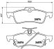 Колодки тормозные TOYOTA YARIS 05- задн. с ABS BREMBO P 83 087 (фото 1)