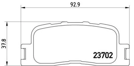 Колодки тормозные TOYOTA CAMRY(V30)/HIGHLANDER 01-04 2.4/3.0 задние BREMBO P 83 088