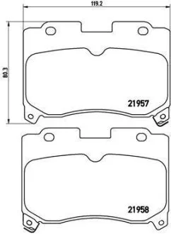 Гальмівні колодки, дискові BREMBO P 83 090