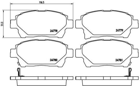 Гальмівні колодки, дискові BREMBO P 83 097