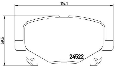 Гальмівні колодки, дискові BREMBO P 83 100