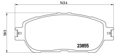 Комплект гальмівних колодок з 4 шт. дисків BREMBO P 83 105