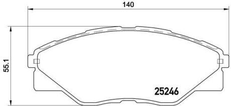 Гальмiвнi колодки, к-кт. (Колодки тормозные дисковые, к-кт.) BREMBO P 83 137