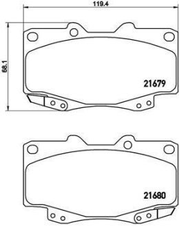 Гальмівні колодки, дискові BREMBO P 83 151