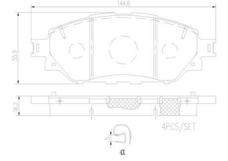 Гальмівні колодки дискові BREMBO P 83 167