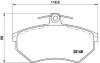 Гальмівні колодки передні CHERY/SEAT/VW/VW (FAW) BREMBO P 85 011 (фото 1)