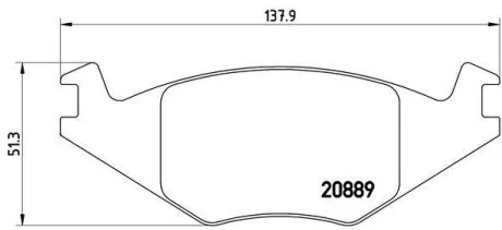 Гальмівні колодки, дискові BREMBO P 85 019