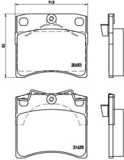 Колодки тормозные VW T4 -03 задн. BREMBO P 85 027
