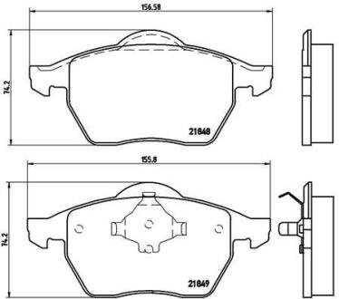 Комплект тормозных колодок, дисковый тормоз BREMBO P 85 039
