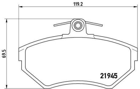 Гальмівні колодки дискові BREMBO P 85 042