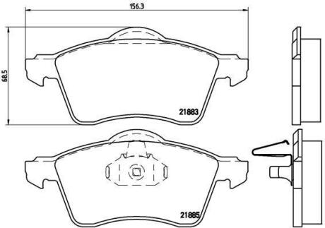 Гальмівні колодки дискові BREMBO P 85 047