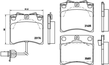 Гальмівні колодки, дискові BREMBO P 85 048