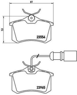 Комплект тормозных колодок, дисковый тормоз BREMBO P 85 058